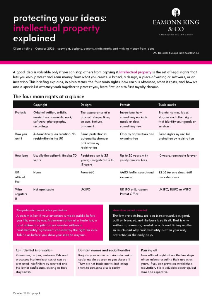 Protecting Your Ideas - Intellectual Property Explained cover